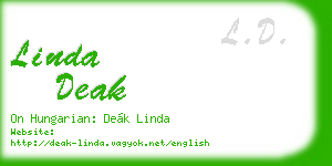 linda deak business card